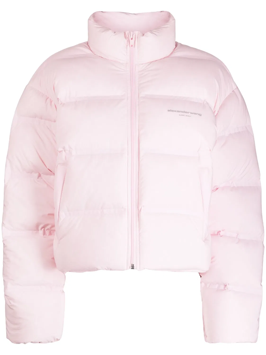 Короткая пуховая куртка - розовая Alexander Wang, розовый