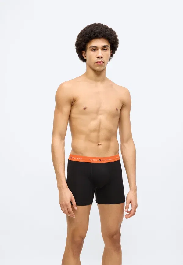 Комплект боксеров с эластичным поясом, 3 шт Tommy Hilfiger, черный/синий/оранжевый — фото 2