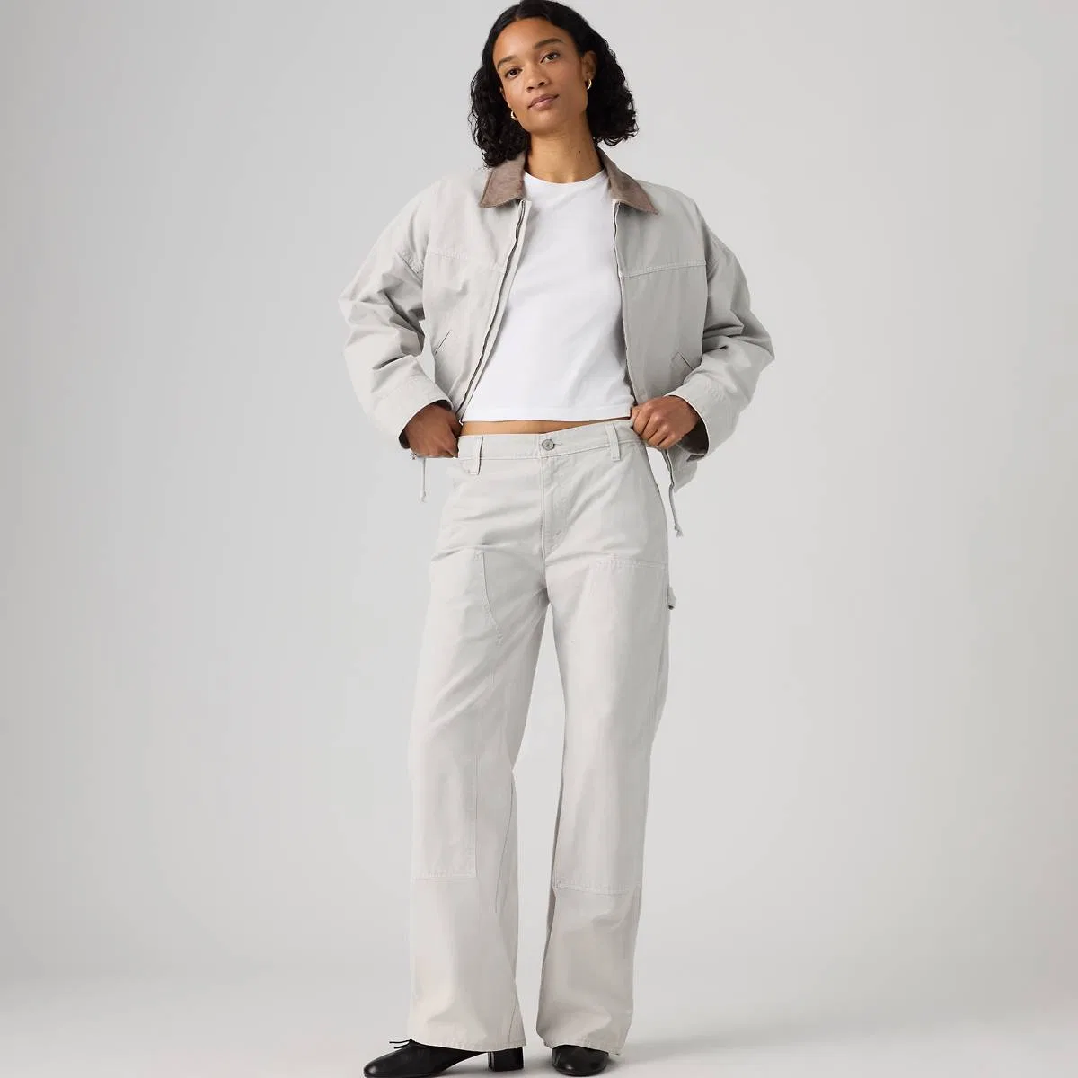 Рабочие свободные прямые брюки Levi's, Canvas Vapor Blue - Grey