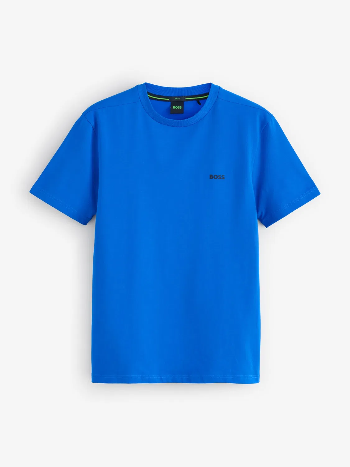 Синяя футболка с логотипом BOSS Regular Fit — фото 4