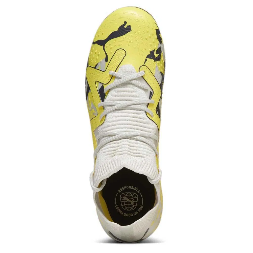 Детские футбольные бутсы FUZIONFIT360 Future Match Fg/Ag Jr PUMA, Gray Asphalt Yellow Blaze — фото 2