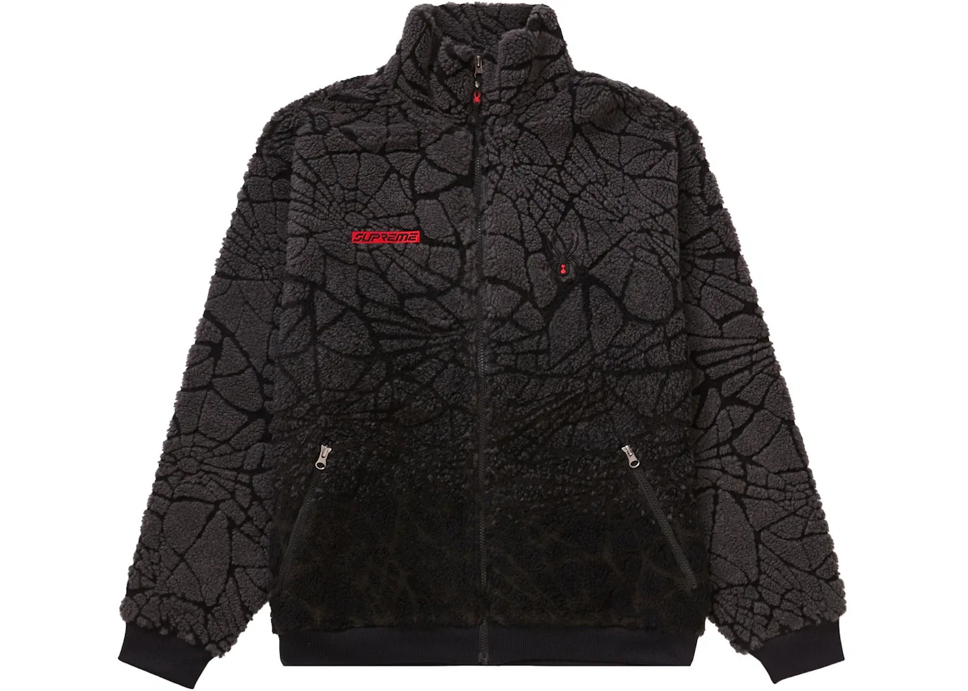 Мужская куртка-флис с принтом Spyder Web Polar Fleece Supreme, Black