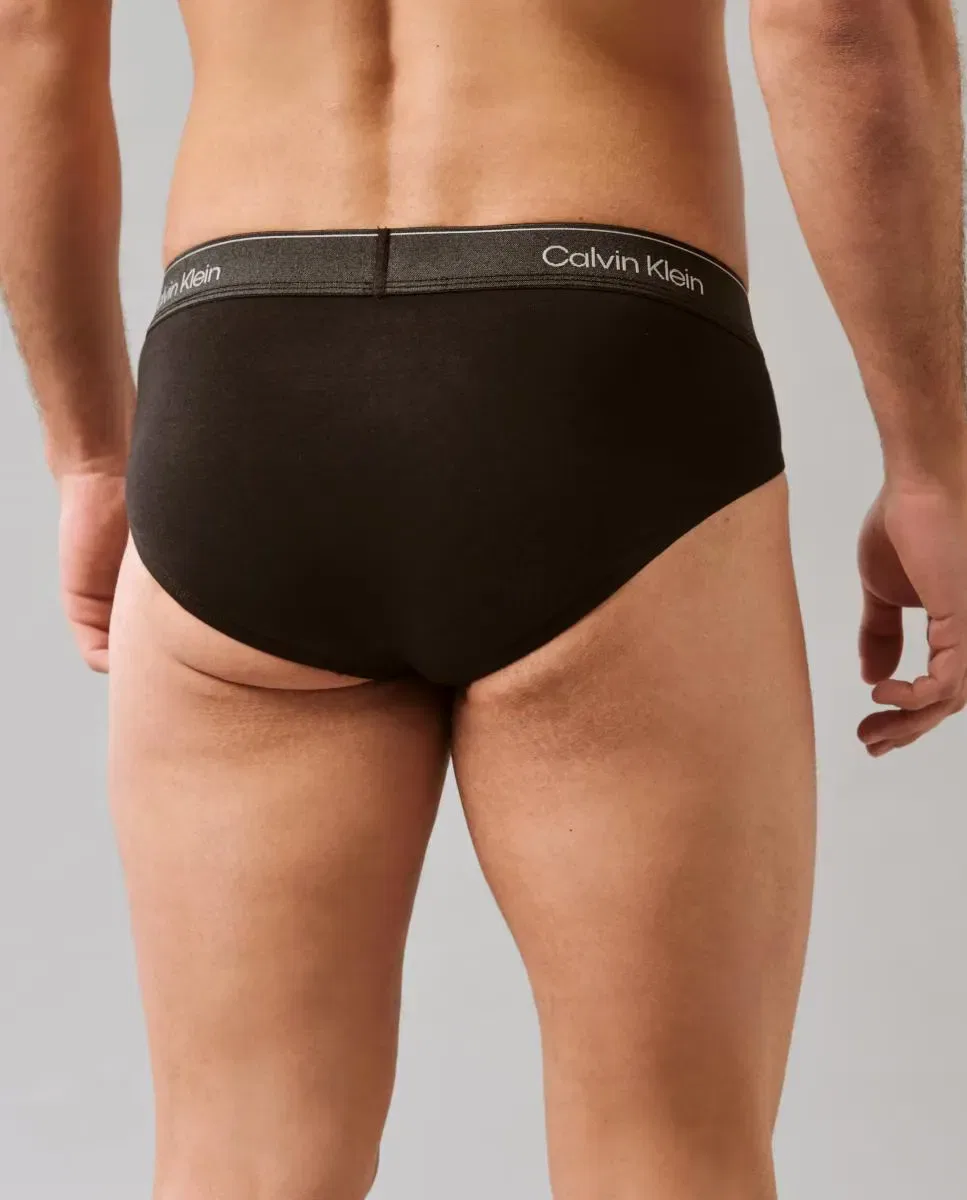 Мужской комплект трусов из хлопка с эластаном Icon Cotton Stretch Calvin Klein, Negro — фото 4
