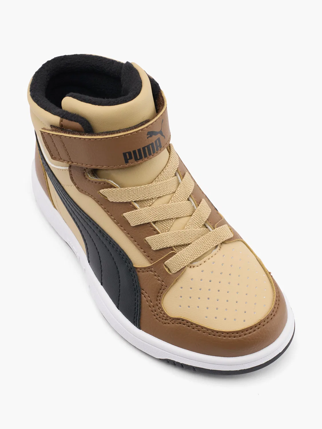 Детские высокие кроссовки с утеплителем PUMA, коричневый — фото 2