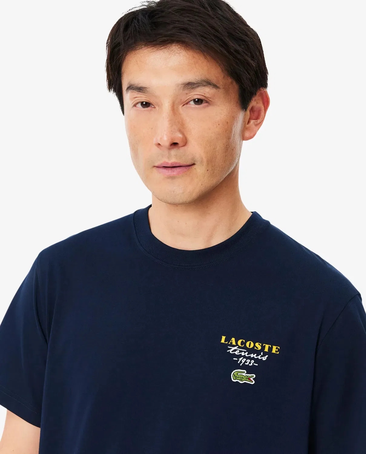 Мужская футболка хлопковая Lacoste, Azul Marino — фото 3
