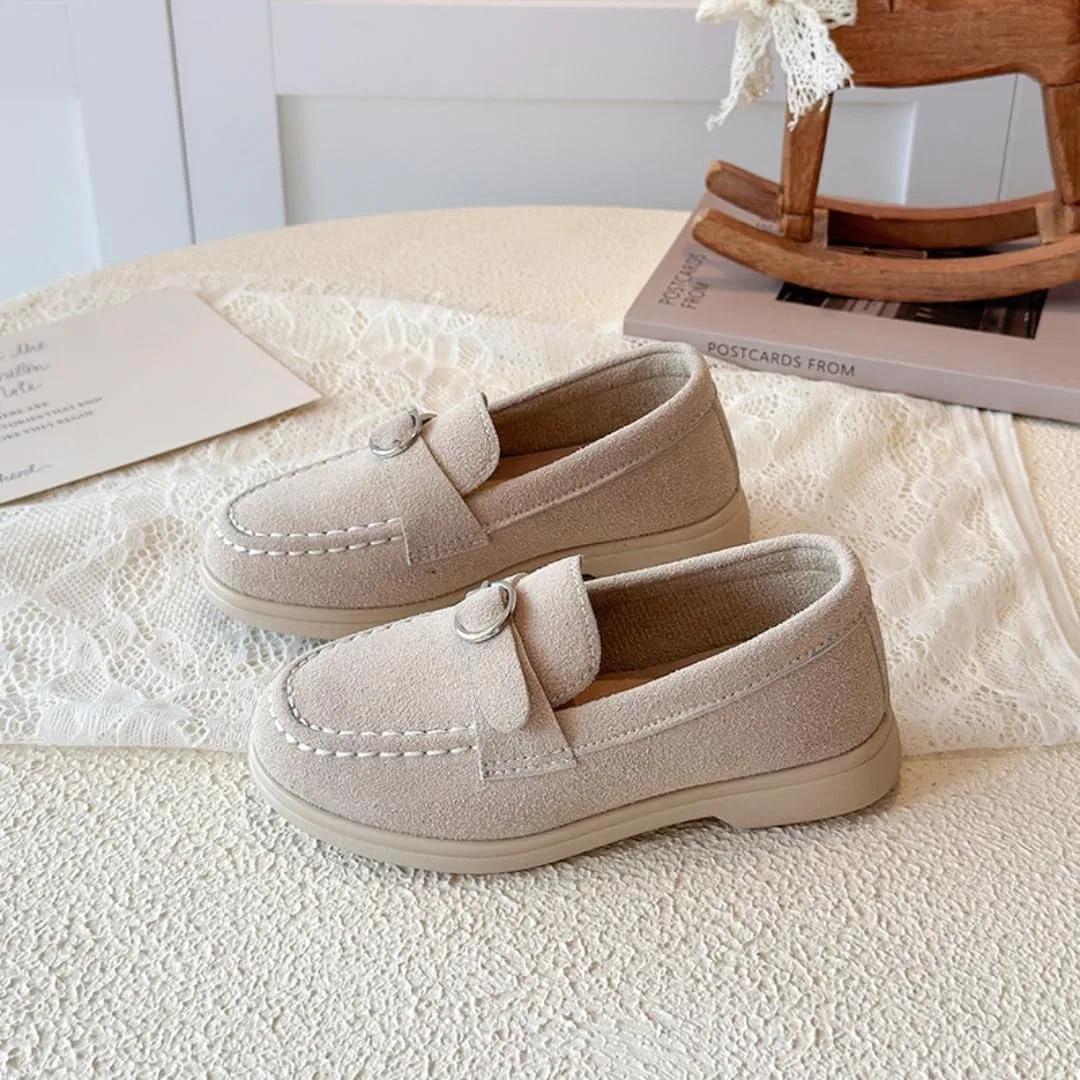 Детские туфли-мокасины на плоской подошве для мальчиков и девочек Canyoule, Beige — фото 3