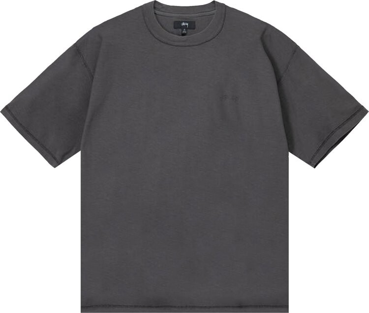 

Толстовка Stussy Pigment Dyed Inside Out Crew 'Faded Black', черный