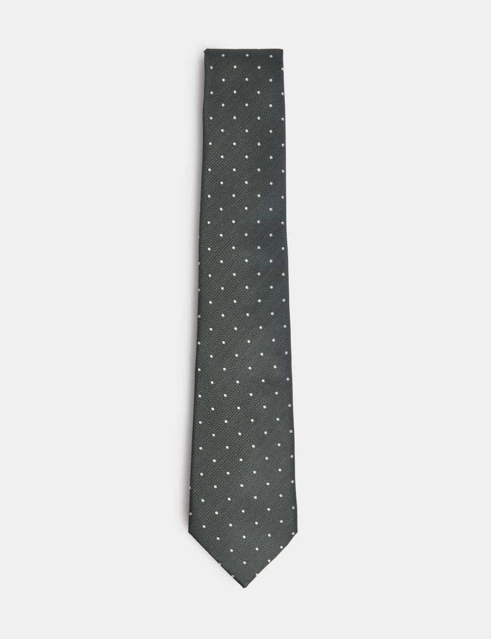 

Галстук в горошек из чистого шелка Marks & Spencer SARTORIAL, хаки