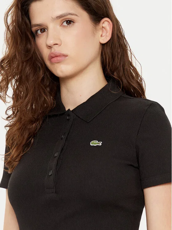 Поло Lacoste, черное — фото 4