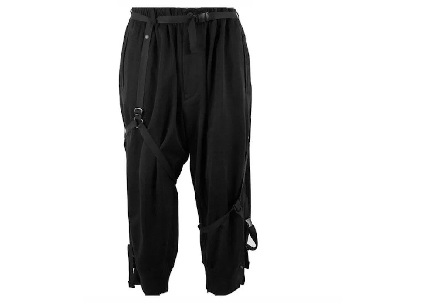 Мужские спортивные штаны-парашют с заниженной талией Y-3 Parachute Cropped Pants Adidas, Black