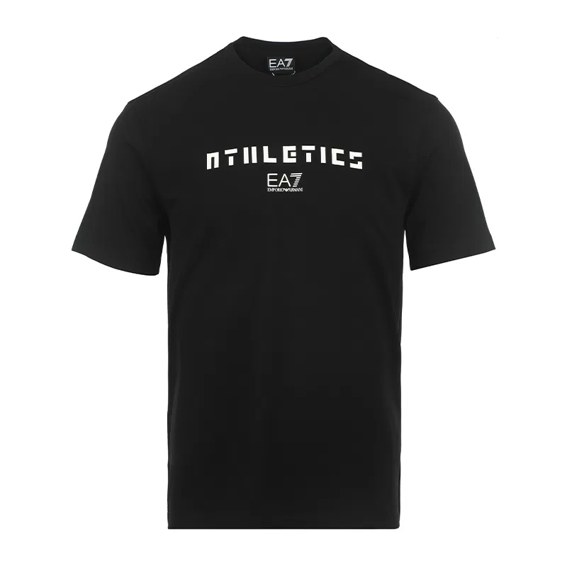 Мужская футболка с круглым вырезом EMPORIO ARMANI EA7, Black