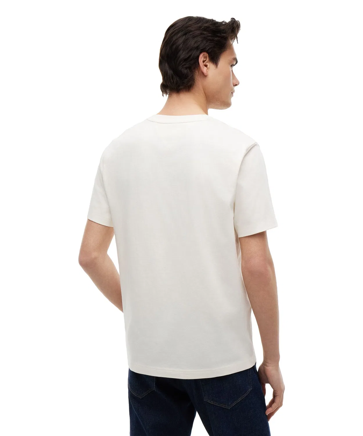 Мужская футболка с принтом Main Flag Regular T-Shirt TOMMY HILFIGER, Белый — фото 4