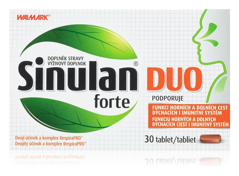 

Добавка для здоровья органов дыхания Walmark Sinulan Duo Forte