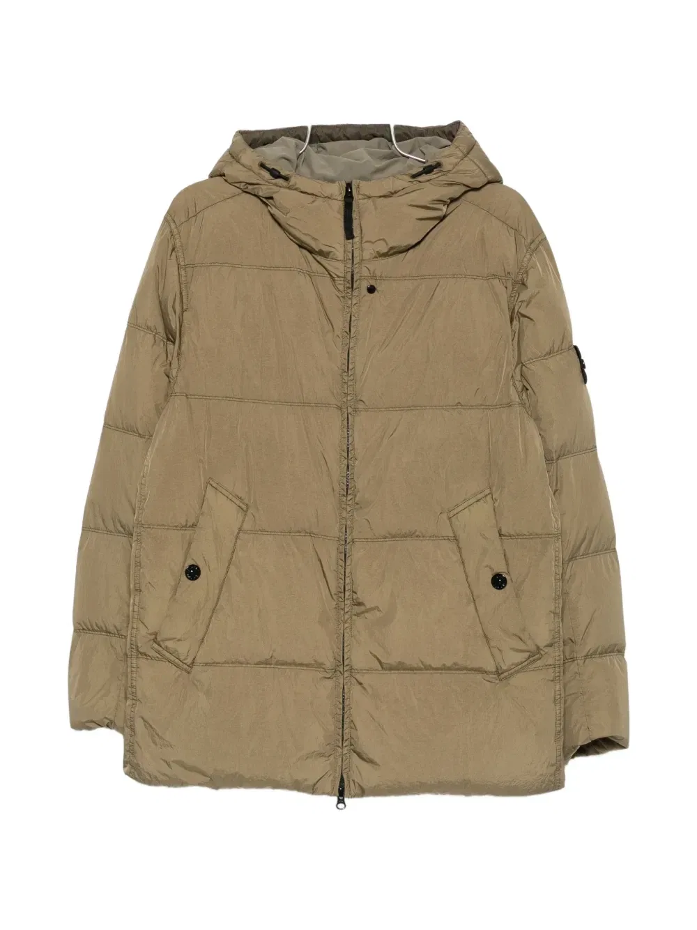 Дутая куртка Stone Island, зеленый
