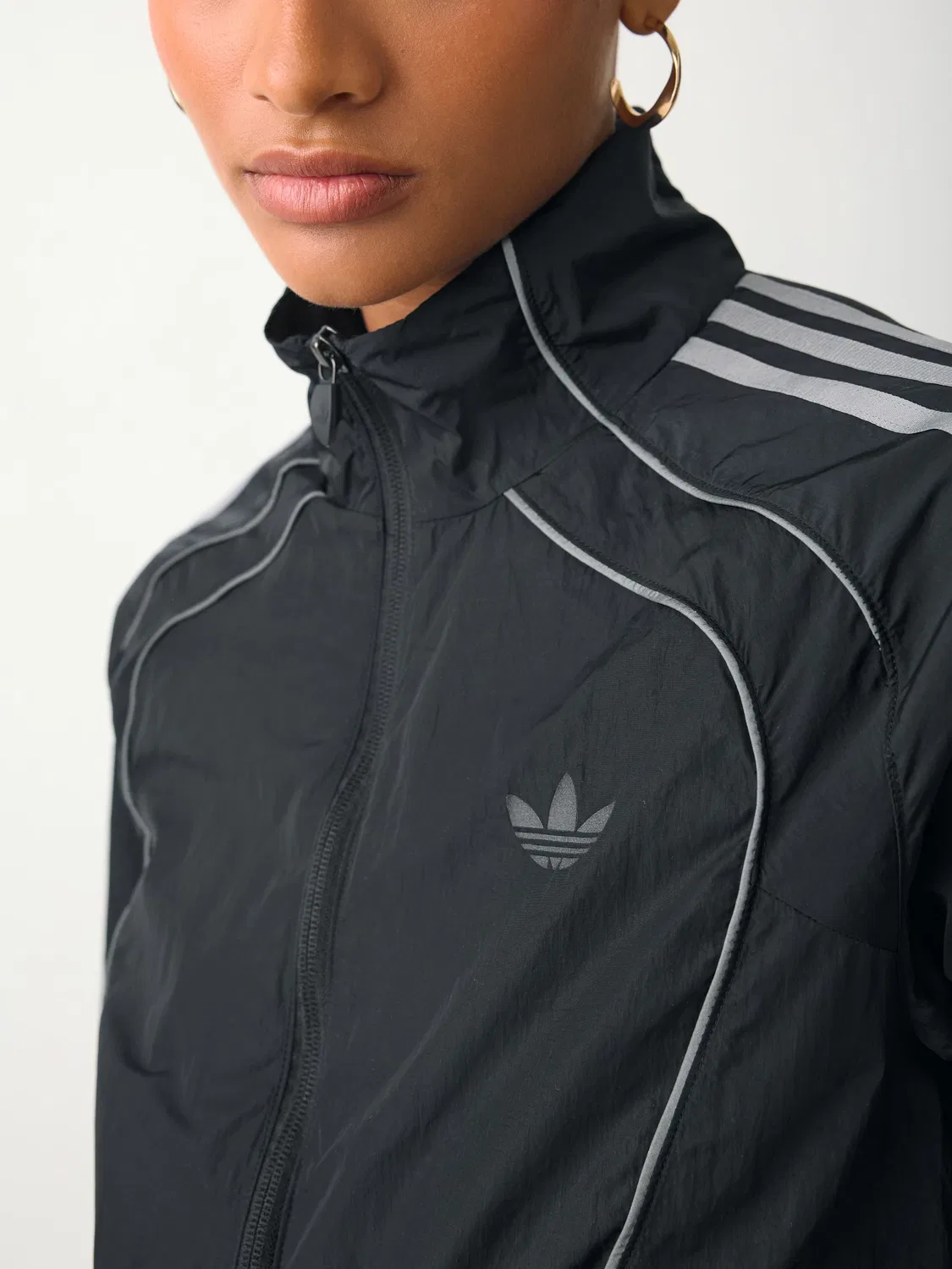 Черная тканая куртка adidas Originals Teamgeist — фото 4