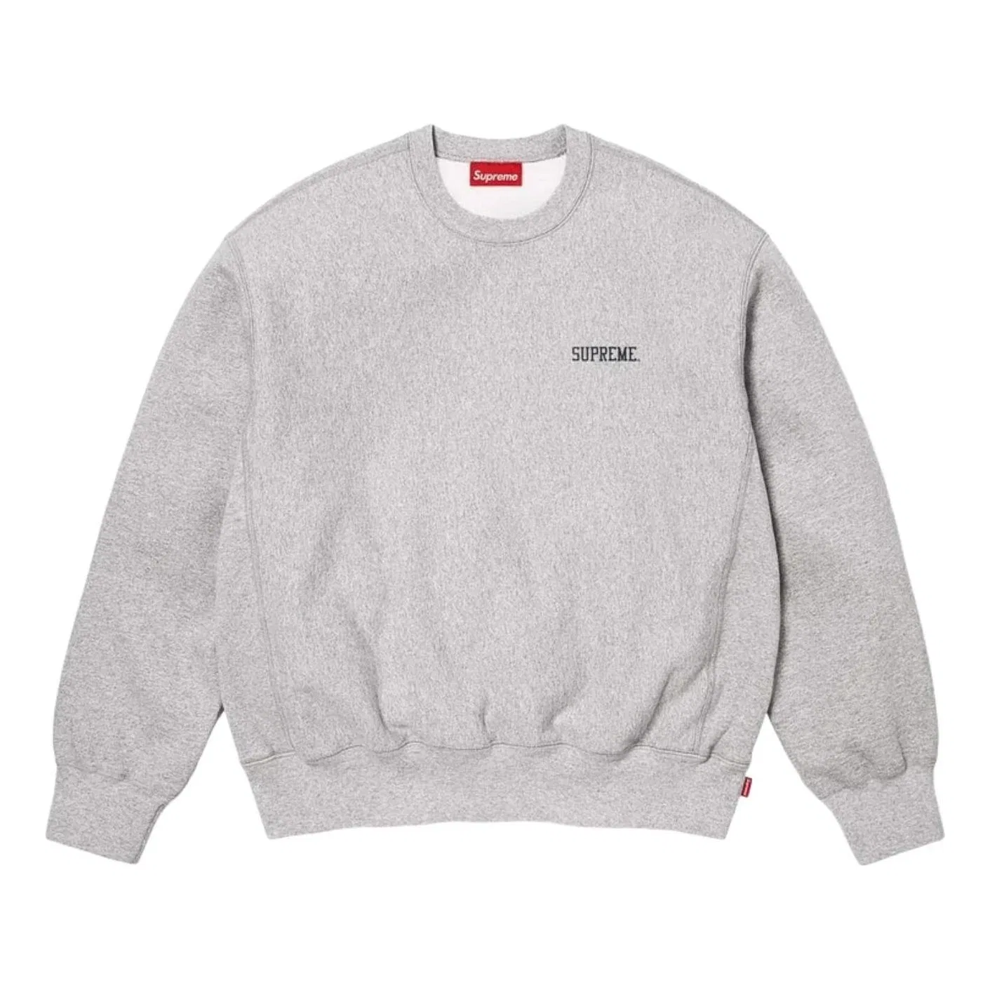 Мужская футболка с длинным рукавом Supreme SS26 Washed Crewneck, цвет Heather Grey