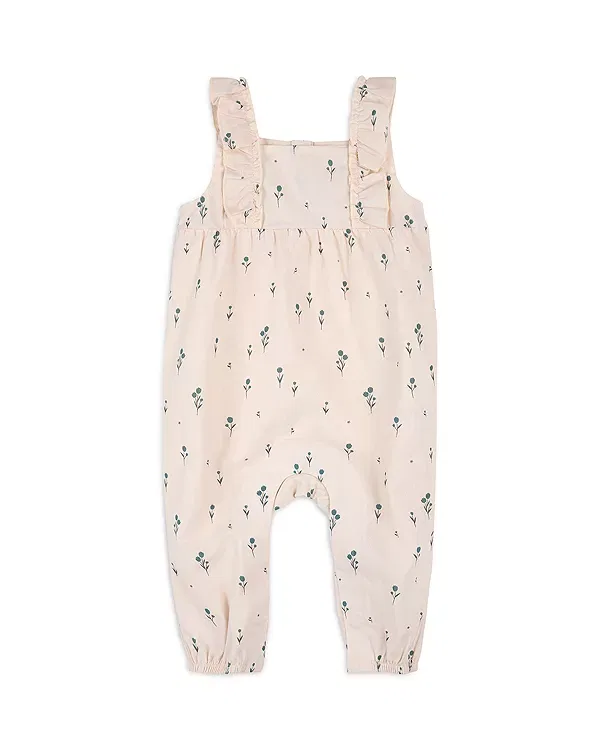 Детский комбинезон для девочек с принтом Tulips Romper Firsts By Petit Lem, Light Pink