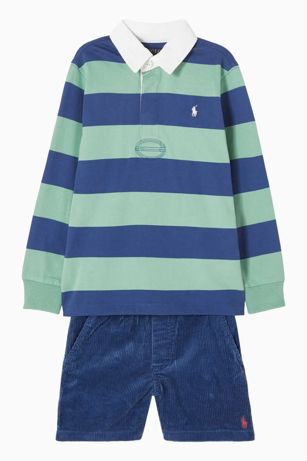 Шорты на кулиске хлопковые Polo Ralph Lauren, синий — фото 2