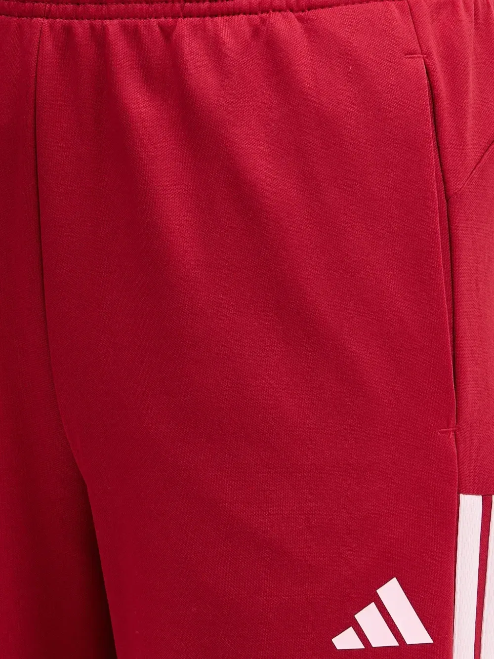 Брюки спортивные с боковыми полосками Adidas, красный — фото 4