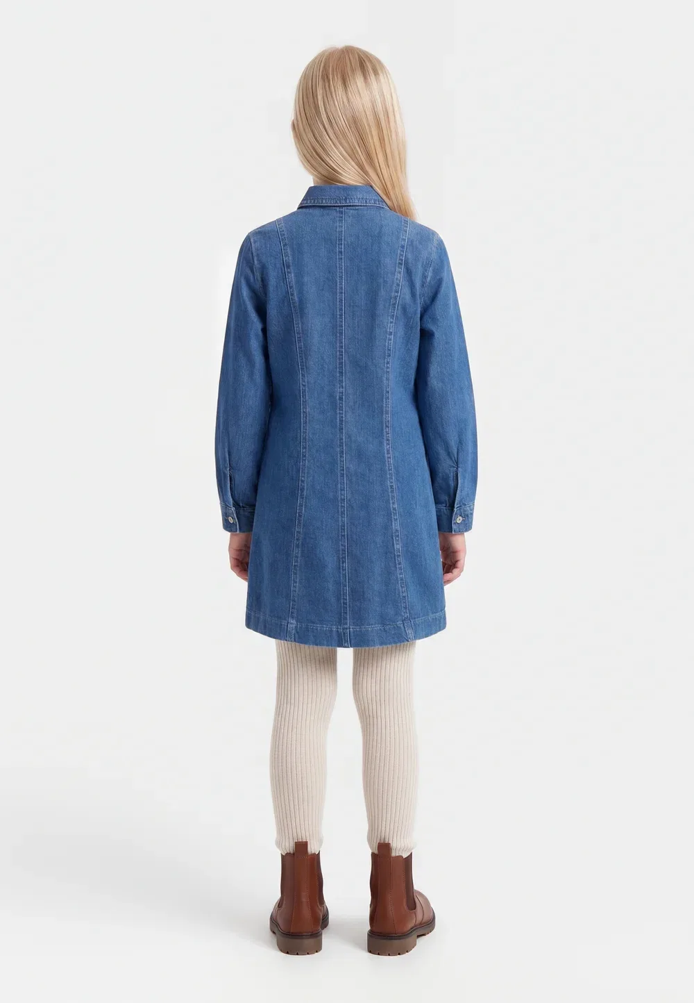 Платье-Трапеция Kogfenja - джинсовое платье Only Girls, Medium Blue Denim — фото 2