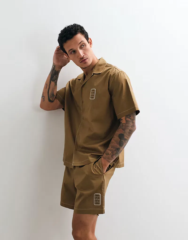 Рубашка-поло  Lacoste, коричневый