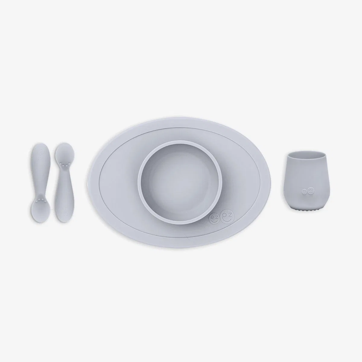 Набор для первого прикорма Tiny Cup, Tiny Bowl и Tiny Spoons, 4 предмета, ezpz, sage — фото 3