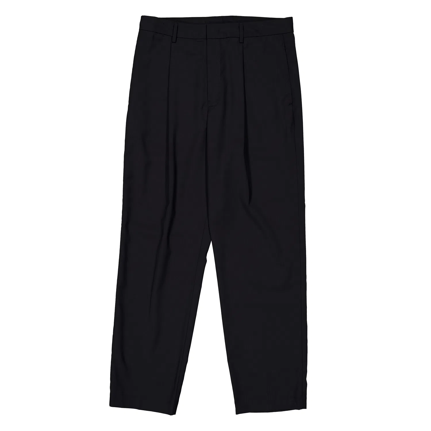 Брюки классические из шерсти Virgin Wool Pleated Trousers Emporio Armani, Black Beauty — фото 4