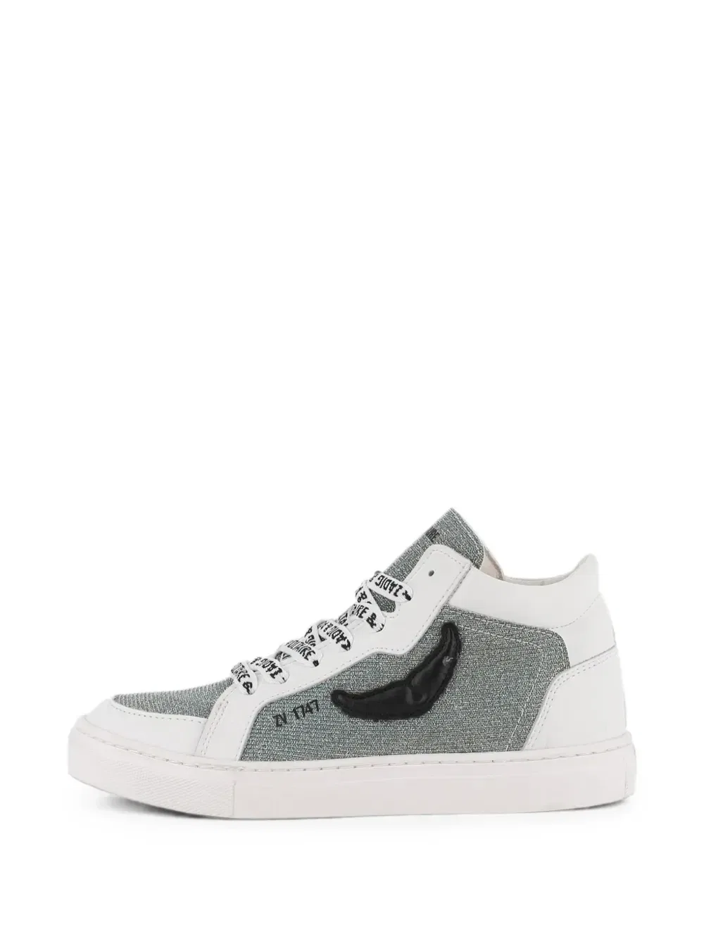 Кроссовки с логотипом с эффектом глиттера Zadig & Voltaire Kids, белый — фото 2