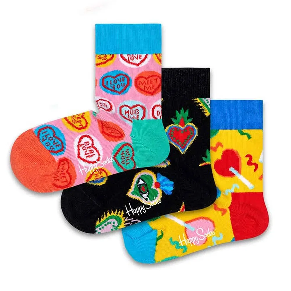 Носки I Heart You 3 пары Happy Socks, мультиколор
