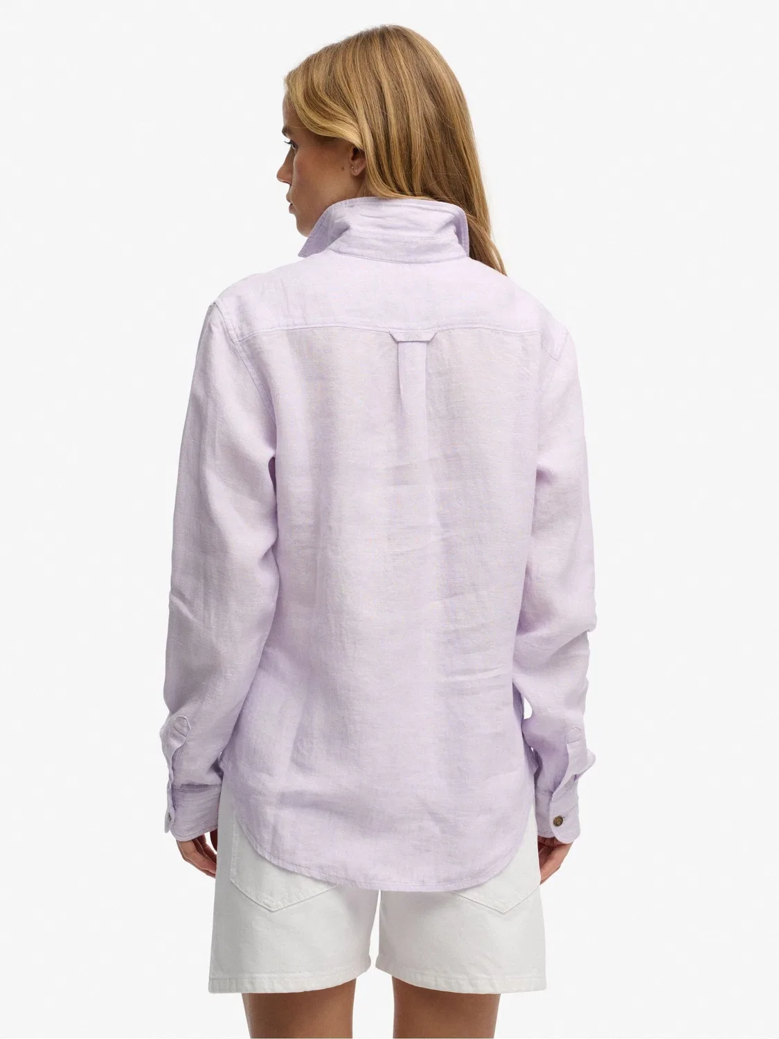 Рубашка свободного кроя, льняная Superdry, Purple — фото 4