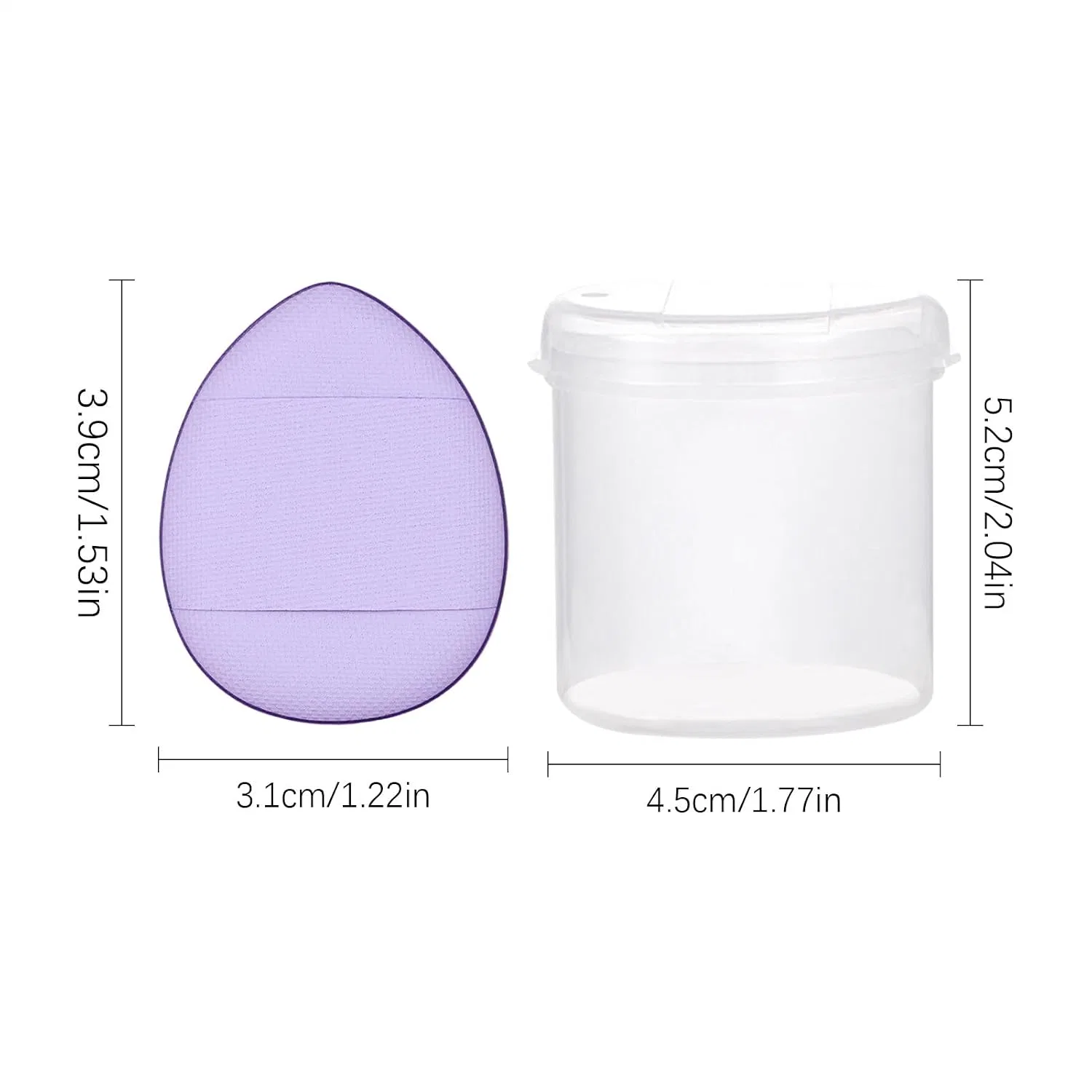 Набор спонжей для макияжа Finger Puff, Generic, 6 шт, 3.9x3.1 см — фото 4