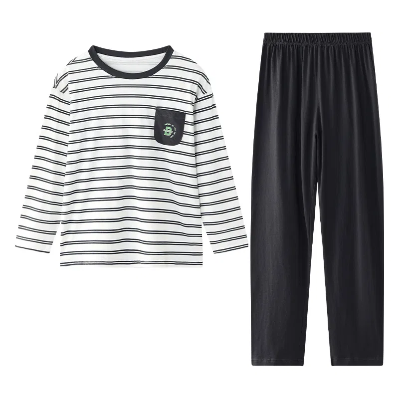 Детский комплект пижам с длинным рукавом Red bean, Цвет Dark Gray