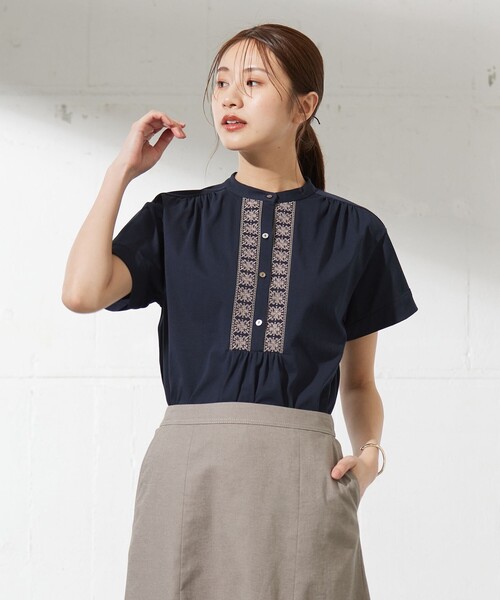 

Футболка трикотажная с вышивкой J.PRESS, темно-синий