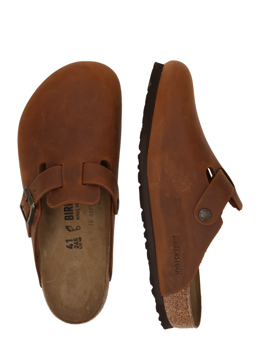 Классические слипоны BIRKENSTOCK Mules Boston Leoi, коричневый — фото 2