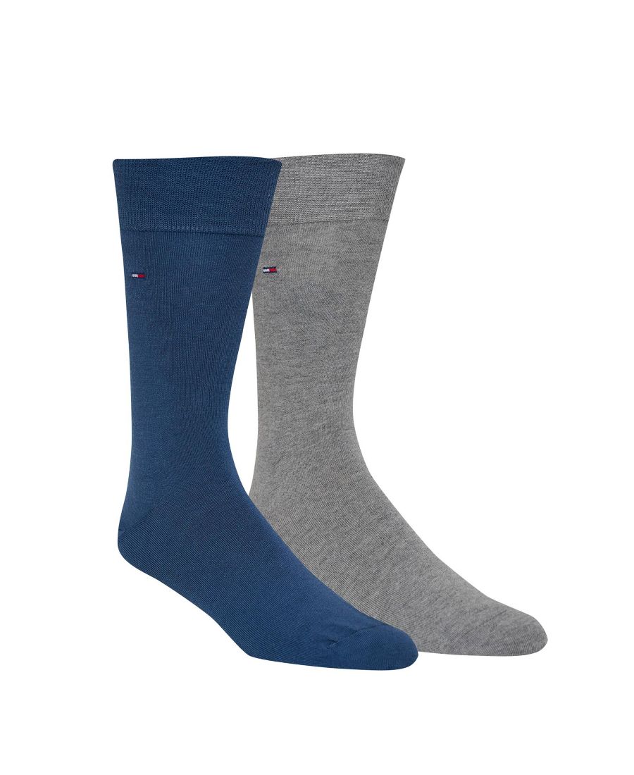 Мужские однотонные носки (2 шт) Tommy Hilfiger, Blue/Gray — фото 2