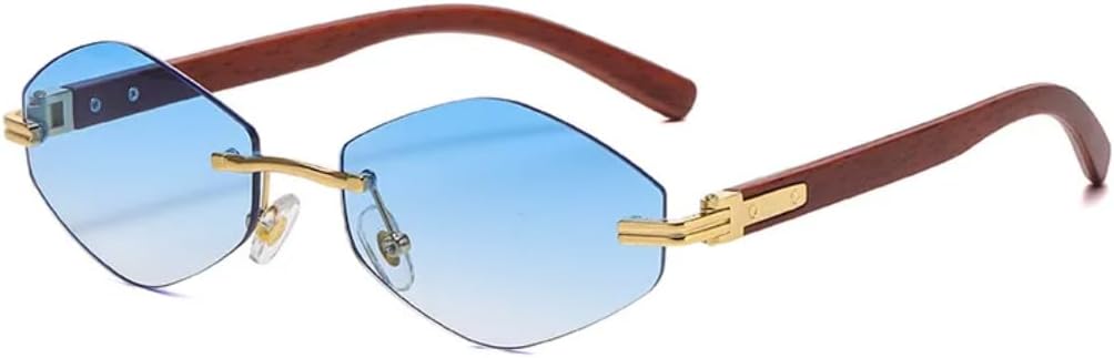 

Роскошные тренды: металлические безободковые солнцезащитные очки неправильной квадратной формы для женщин, модные градиентные очки для мужчин, панк-очки с защитой от УФ-излучения UV400 TVTBBVV, Gold-blue