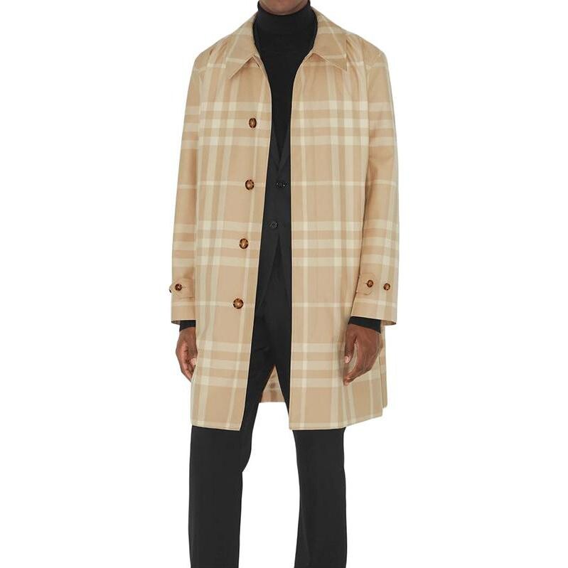 Пальто мужское Burberry мягкое, желто-коричневое, коричневый — фото 2