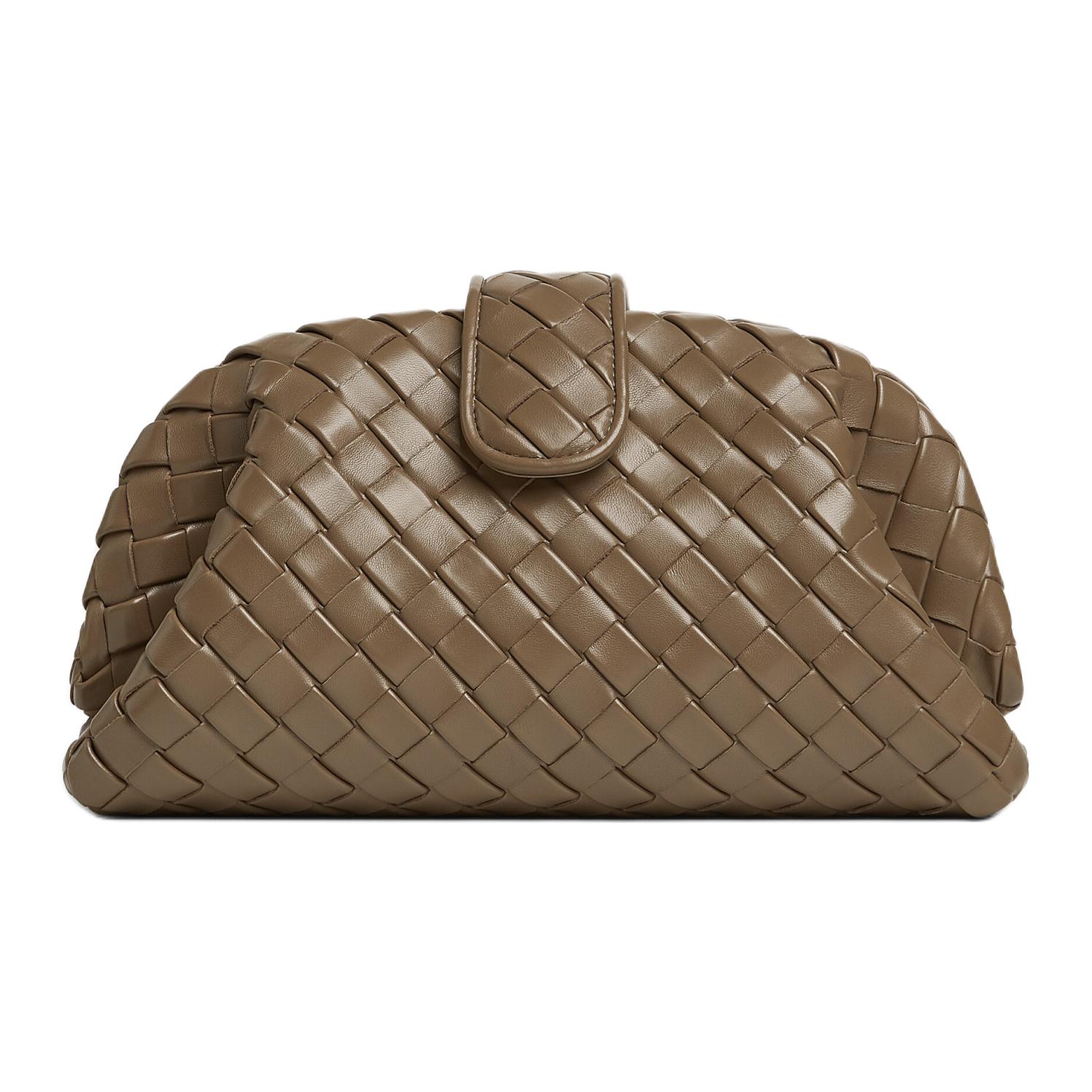 

Bottega Veneta Женский клатч из овчины на одно плечо сосновый коричневый
