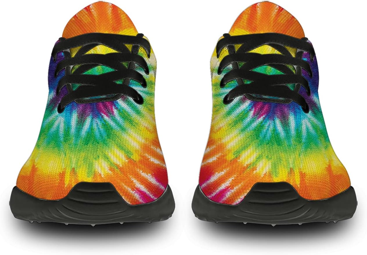 Кроссовки Horethy Tie Dye для женщин и мужчин, беговые кроссовки, женские и мужские прогулочные, теннисные кроссовки, удобные спортивные кроссовки для джоггинга, подарки, 1085multicolor — фото 3