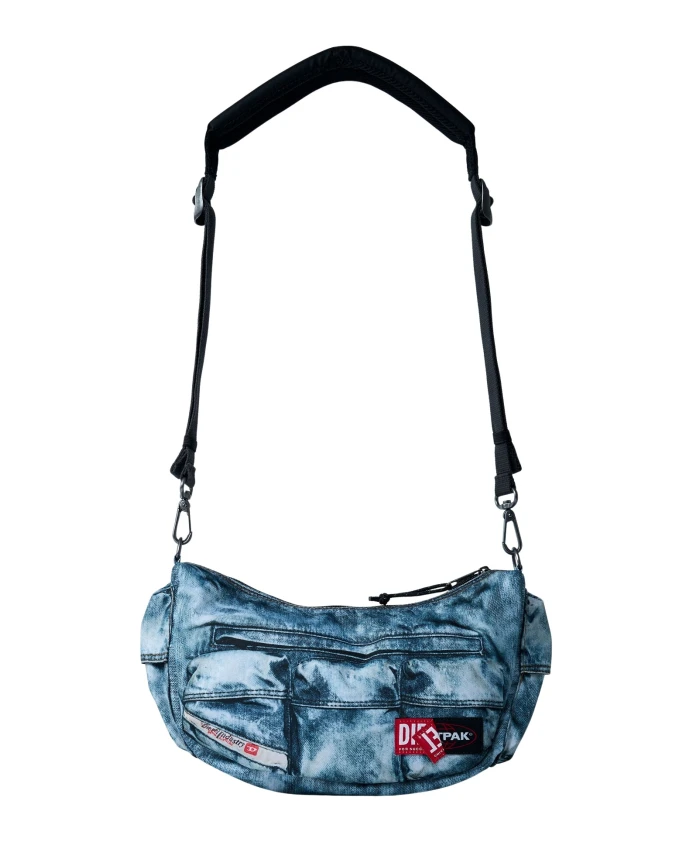 

Сумка через плечо с логотипом и нашивкой спереди. Eastpak, синий