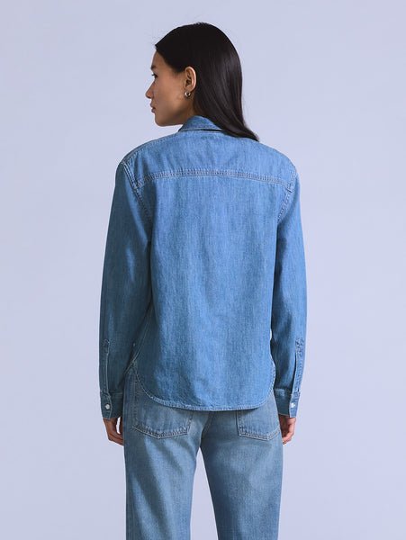 Рубашка в стиле милитари из денима BLUETAB Levi's, Medium Indigo - Flat Finish — фото 2