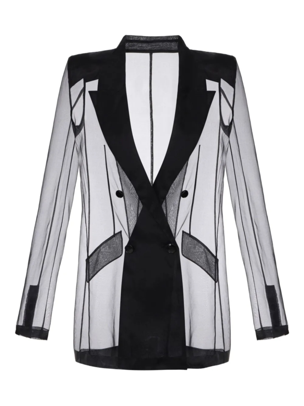 

Блейзер из органзы Elisabetta Franchi, черный