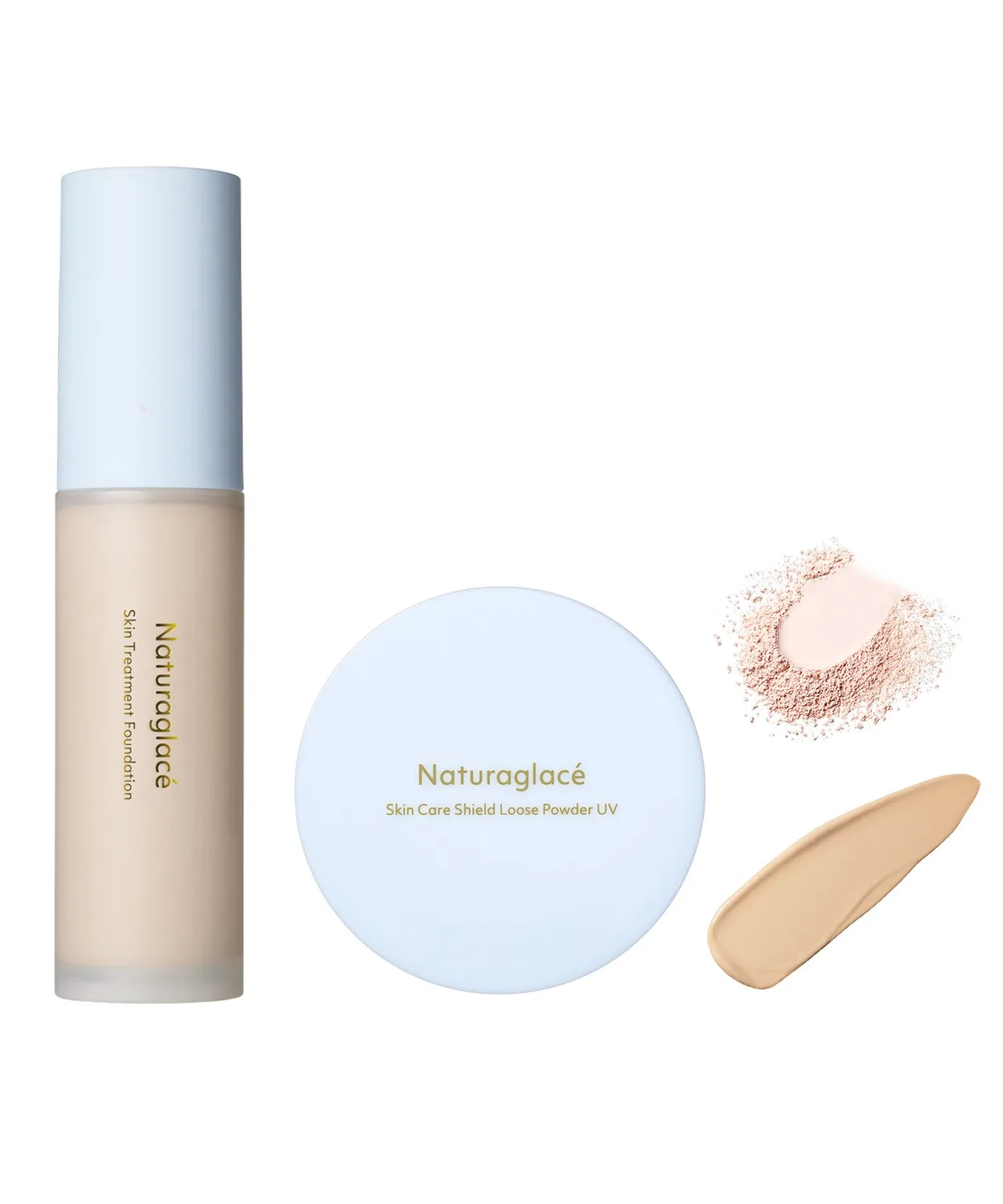 Набор тонального крема и мини-пудры Naturalglace Skin Treatment Foundation N — фото 2