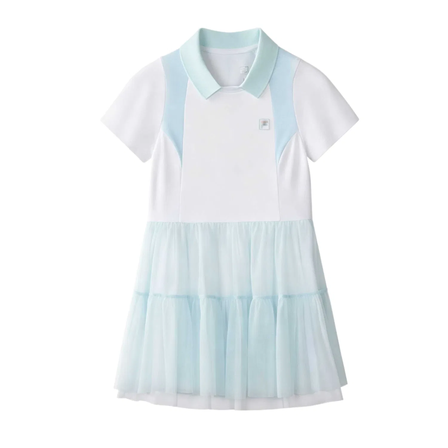 Платье для девочек FILA KIDS с отложным воротником, синее