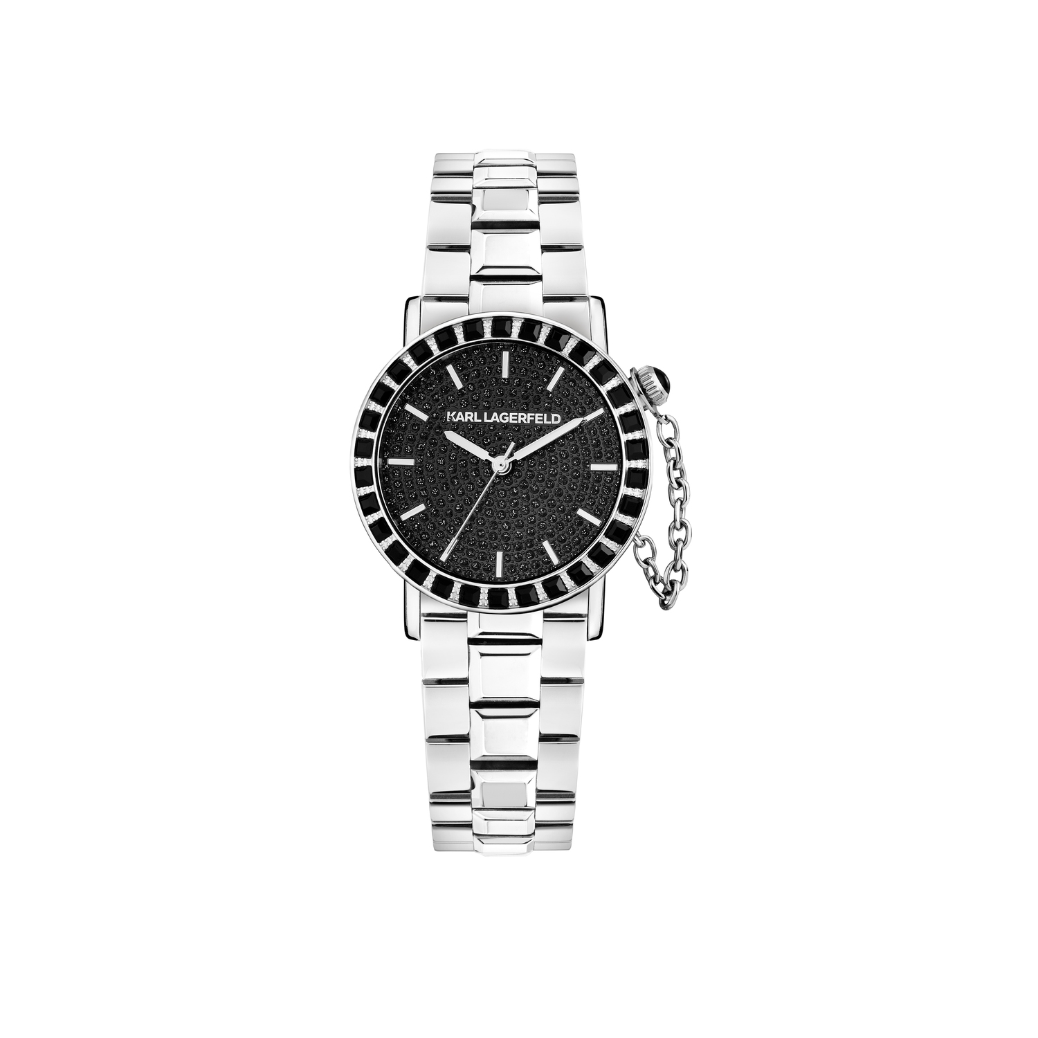 

KARL LAGERFELD / Karl Lagerfeld Jeans Часы KARL LAGERFELD Crystal Collection Wrist Watch Quartz Movement Steel Strap 33mm Black Dial Women's Watch Gift Box, Shimmering Black Diamond R0553100505