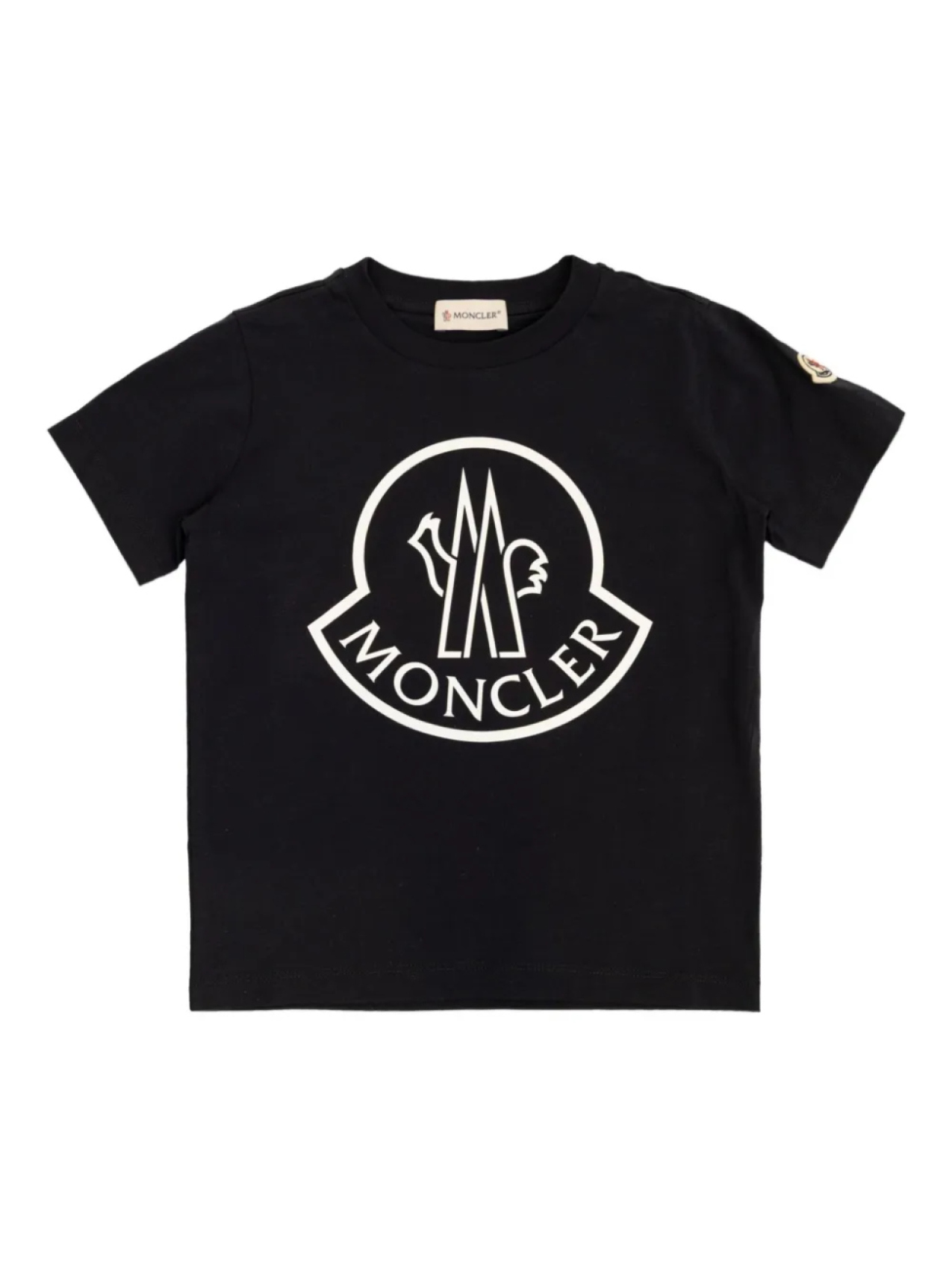 

Футболка с короткими рукавами и логотипом Moncler Enfant, черный