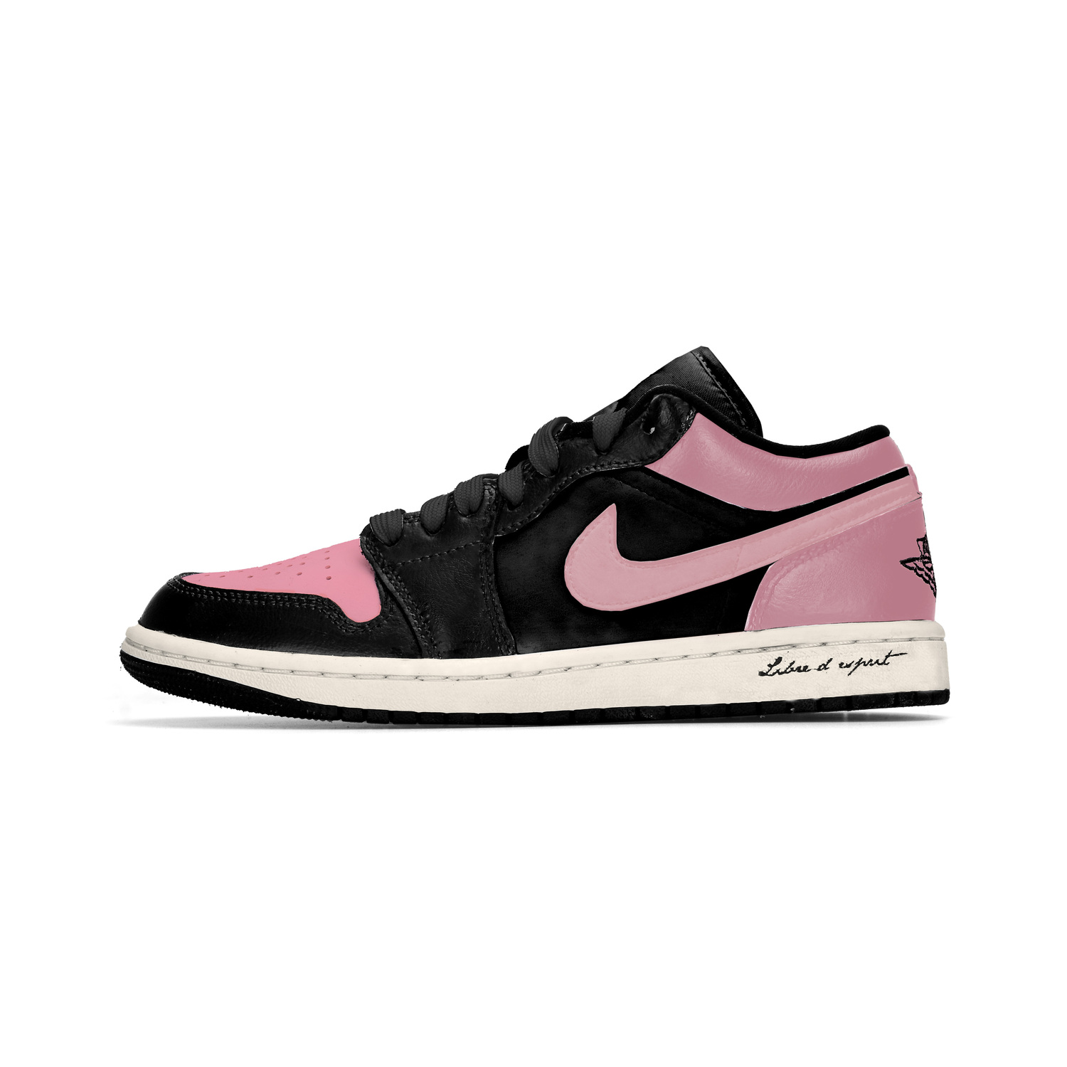 

Кроссовки Air 1 Candy Pink низкие винтажные баскетбольные unisex Jordan, черный/розовый