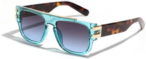 

Солнцезащитные очки в стиле ретро-панк 2027 года, квадратные, для женщин и мужчин, классический винтаж, защита от УФ-излучения UV400 для использования на открытом воздухе MTZJH, Blue