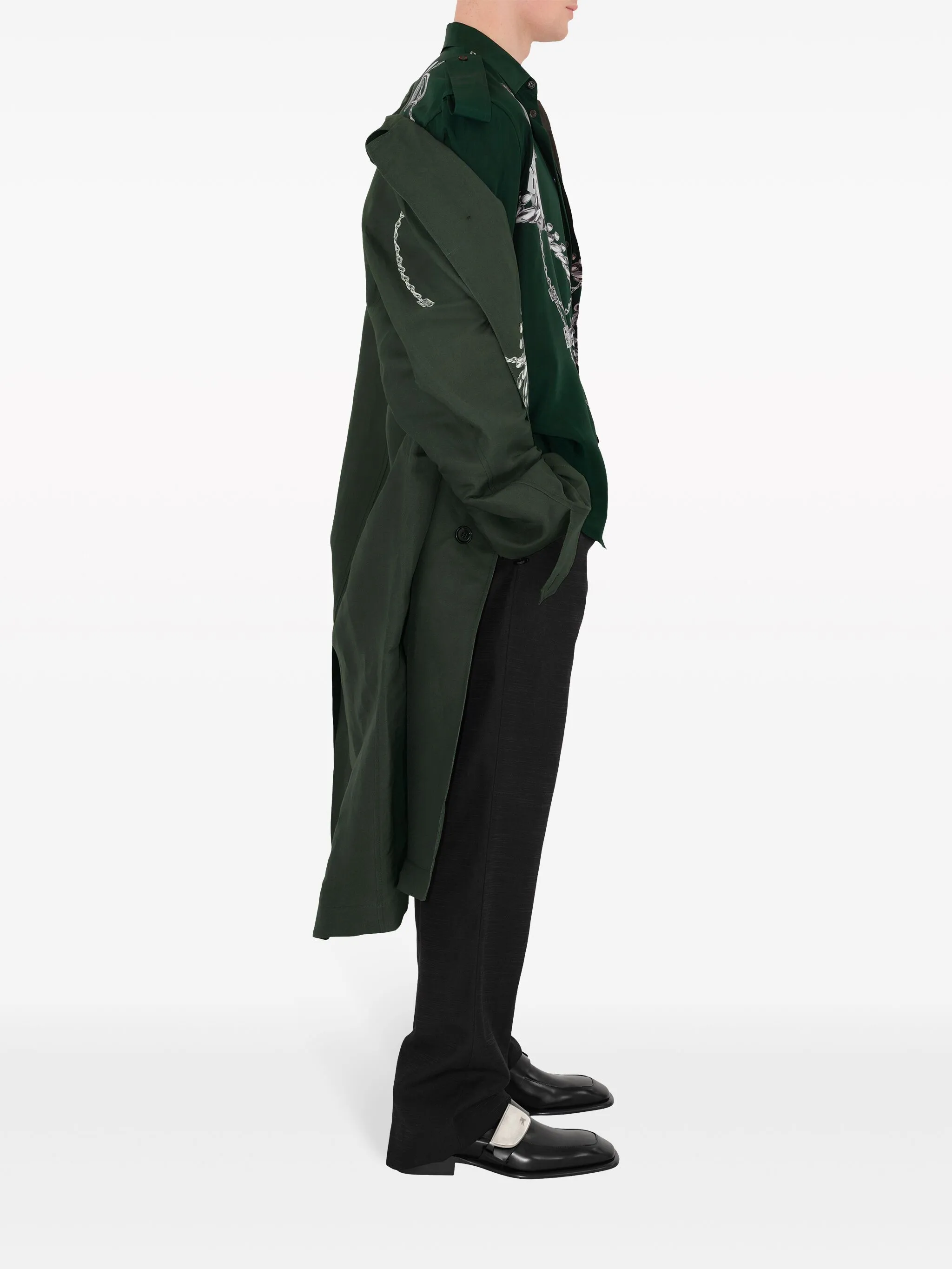 Брюки Burberry Прямые из смесовой шерсти, черные — фото 3