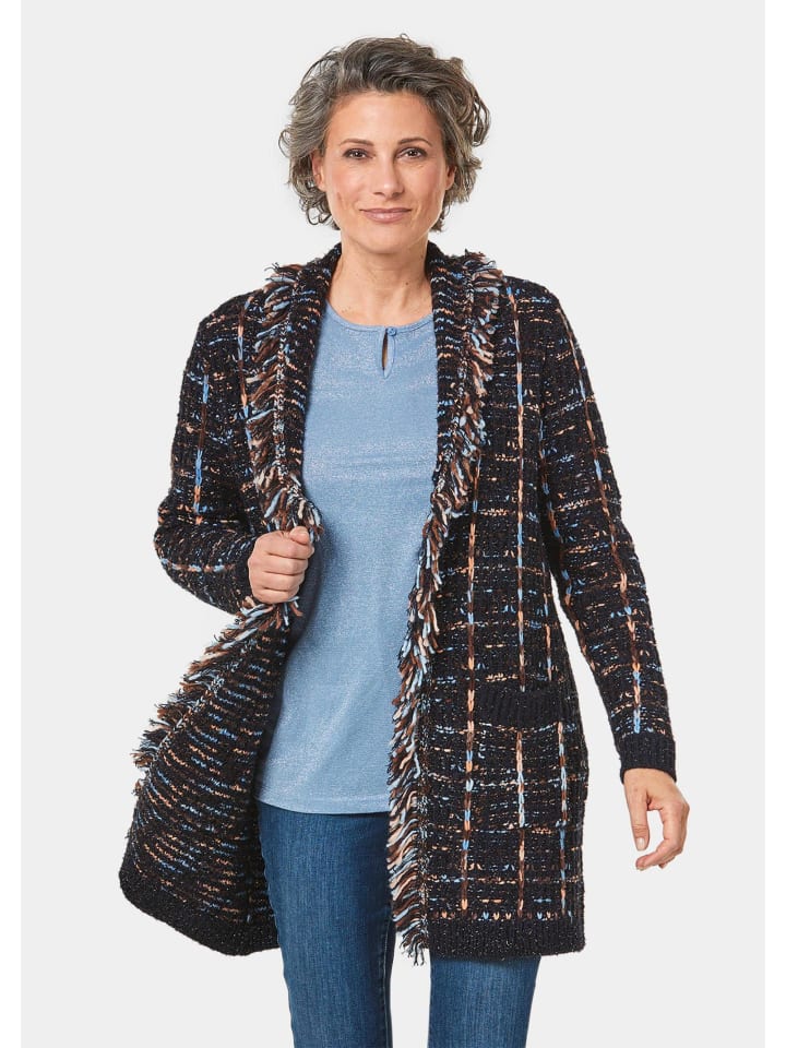 

Кардиган GOLDNER Jacke, цвет marine/gemustert